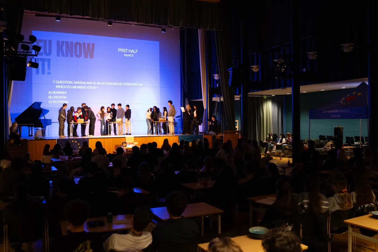 An audience at one of the events Matyas ran